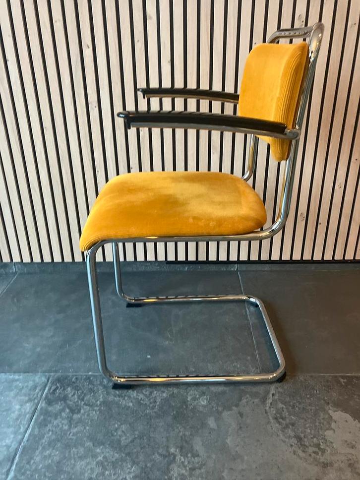 Gispen GS201, Huis en Inrichting, Stoelen, Zo goed als nieuw, Eén, Metaal, Stof, Overige kleuren, Ophalen