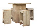Houten Statafel Incl. 4 krukken, Ophalen, Nieuw, Planken