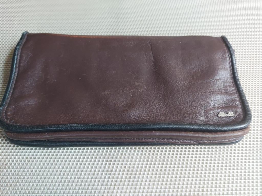 Mooie bruine leren beurs van BerBa., Sieraden, Tassen en Uiterlijk, Portemonnees, Ophalen of Verzenden, Zo goed als nieuw, Bruin
