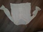 creme wit blouse volants kant maat XL, Ophalen of Verzenden, Zo goed als nieuw, Maat 46/48 (XL) of groter, Wit