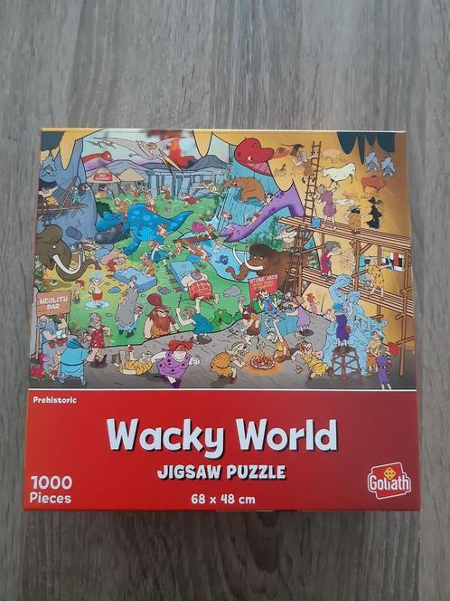 Goliath Wacky Worls puzzel 1000 stukjes, Holbewoners, zgan, Hobby en Vrije tijd, Denksport en Puzzels, Zo goed als nieuw, Legpuzzel