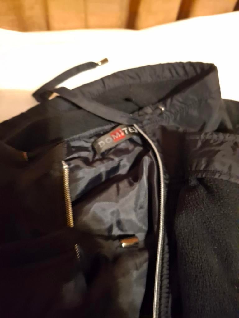 Domitex Fleece Jack met Gladde Voering, Maat 52/54 (L), Zwart, Gedragen, Domitex