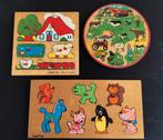 Simplex vintage houten puzzels speelgoed dierentuin, Ophalen of Verzenden, Minder dan 10 stukjes, Zo goed als nieuw