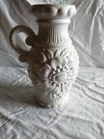 vintage mid century zonnebloem vaas West germany, Gebruikt, Wit, Aardewerk of Porselein, Ophalen of Verzenden