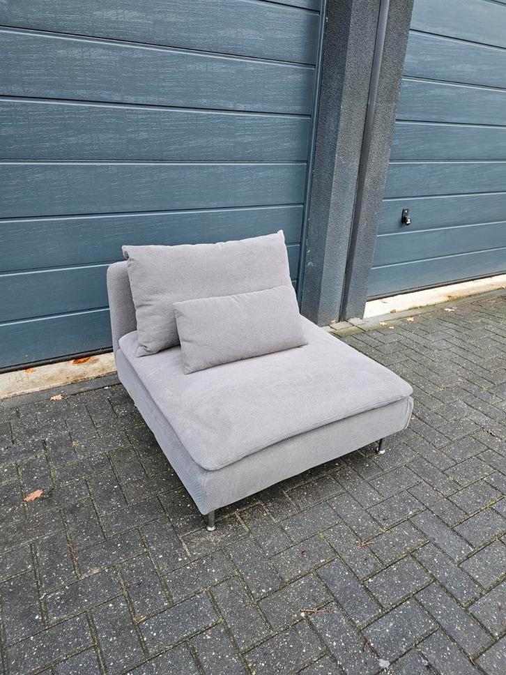 Ikea Soderhamn - 1 Zits Loungechair Grijs - Gratis Bezorging, Tuin en Terras, Ligbedden, Zo goed als nieuw, Ophalen of Verzenden