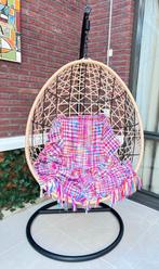Hangstoel swing met standaard - naturel - ø104x200 cm, Huis en Inrichting, Stoelen, Zwart, Ophalen of Verzenden, Zo goed als nieuw