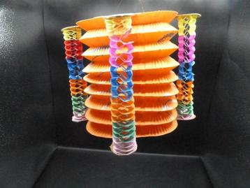 5 vintage Chinese crêpe lampionnen beschikbaar voor biedingen