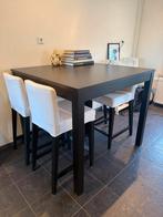 Ikea eettafel bartafel met stoelen, Ophalen, Vierkant, Zo goed als nieuw, Vier personen