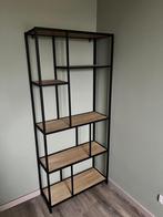 Stijlvolle open kast met houten planken, Ophalen, Met plank(en), Gebruikt, Minder dan 150 cm
