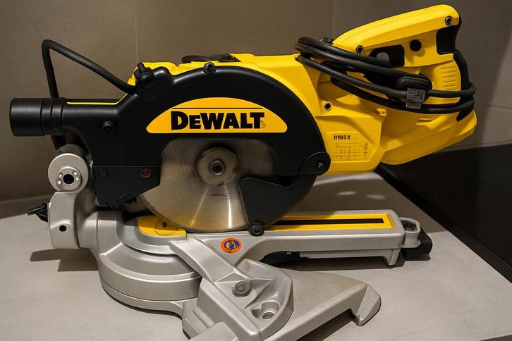 DeWalt DWS774-QS Afkortzaag, Doe-het-zelf en Verbouw, Gereedschap | Zaagmachines, Zo goed als nieuw, Afkortzaag, 1200 watt of meer