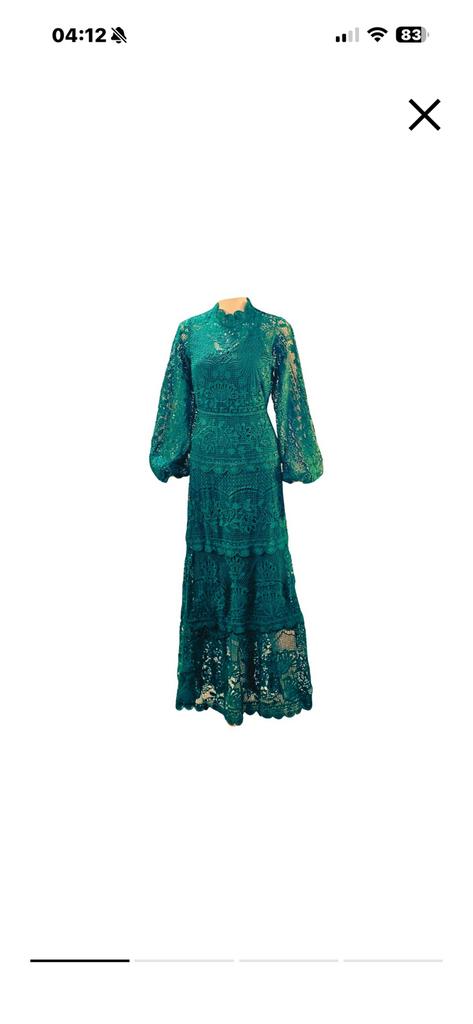 Gezocht: farm rio guipure maxi dress maat S, Ophalen of Verzenden, Zo goed als nieuw, Groen, Onder de knie
