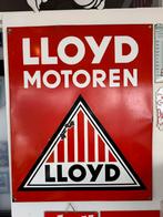 LLOYD Motoren groot oud emaille reclamebord, Verzamelen, Merken en Reclamevoorwerpen, Reclamebord, Gebruikt, ., Ophalen of Verzenden