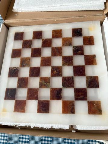 Marmer Schaakbord 37x37cm, Stukken 7cm beschikbaar voor biedingen