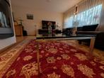 Salontafel van glas op rvs poten te koop, Huis en Inrichting, Tafels | Salontafels, 100 tot 150 cm, Minder dan 50 cm, Rechthoekig