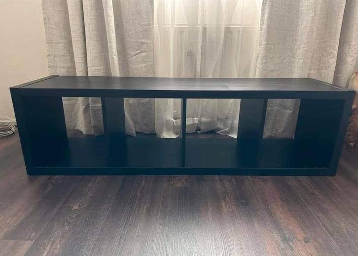 Kallax 4 vaks open kast vakkenkast 4x1 zwart Ikea, Huis en Inrichting, Kasten | Ladekasten, Gebruikt, Minder dan 100 cm, 50 tot 100 cm