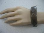 Armband Lucite * Grijs Smokey Grey Facetten * Vintage, Sieraden, Tassen en Uiterlijk, Ophalen of Verzenden, Zo goed als nieuw