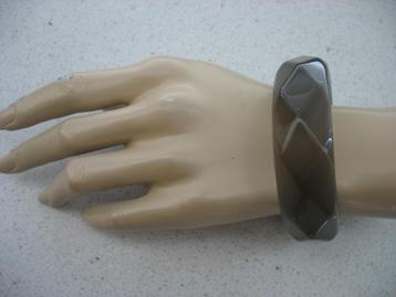 Armband Lucite * Grijs Smokey Grey Facetten * Vintage beschikbaar voor biedingen