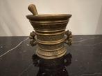 Bronzen Vijzel met Stamper - "OMNIA VINCIT AMOR", Antiek en Kunst, Ophalen