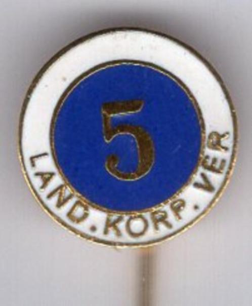 Land. korp ver 5 email op koper defensie speldje ( P_089 ), Verzamelen, Speldjes, Pins en Buttons, Zo goed als nieuw, Speldje of Pin