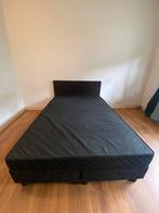Box Owen vlak met gestoffeerd matras 140x200 (ZSM OPHALEN), Huis en Inrichting, Ophalen, Gebruikt, Zwart, Tweepersoons