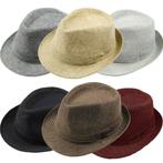 Zomer hoed (strand zwarte grijze beige dames heren fedora), Verzenden, Nieuw, Hoed