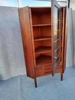 Hoekkast, Deens jaren 70, Huis en Inrichting, Ophalen, Gebruikt, Rosewood, vintage, hoekkast, vitrine kast, Danish furniture, 100 tot 150 cm