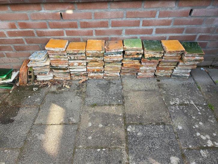 Oude Estriken Tegels - Authentiek & Karakteristiek, Doe-het-zelf en Verbouw, Tegels, Vloertegels, Keramiek, Minder dan 20 cm, Minder dan 20 cm