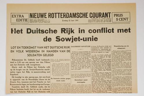 22 juni 1941 - Nieuwe Rotterdamsche Courant | Heruitgave, Boeken, Tijdschriften en Kranten, Zo goed als nieuw, Krant, Verzenden
