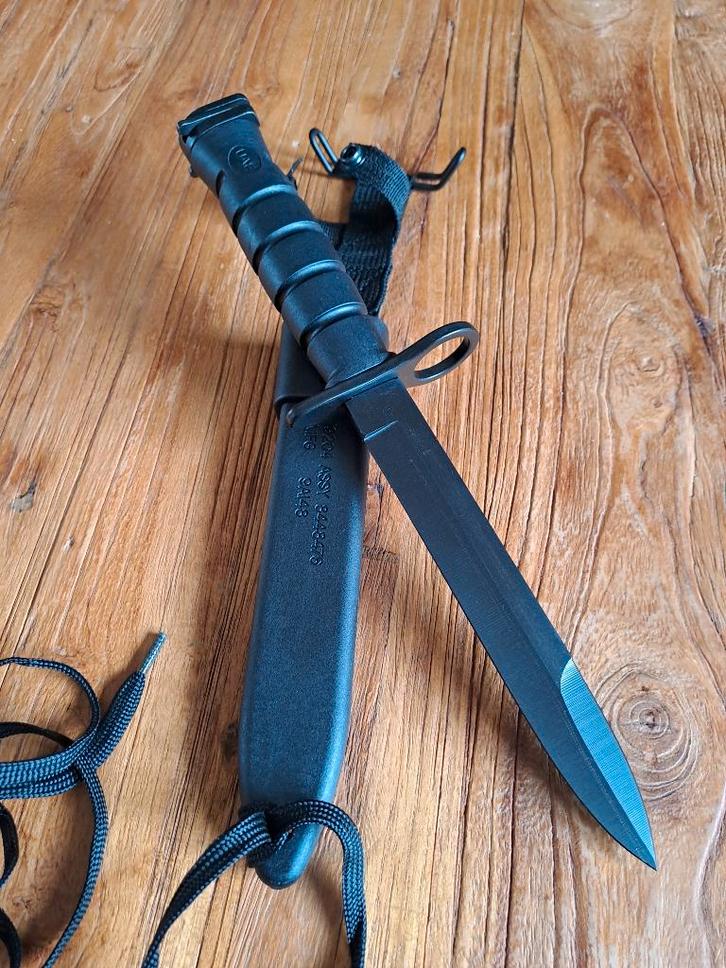 US M7 Bajonet met M10 schede, Verzamelen, Militaria | Algemeen, Landmacht, Mes of Dolk, Amerika, Ophalen of Verzenden