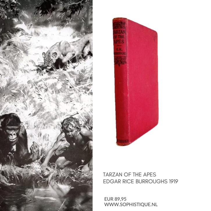 Tarzan of the Apes Edgar Rice Burroughs 1919, Boeken, Literatuur, Zo goed als nieuw, Ophalen of Verzenden