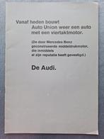 Brochure AUDI / AUTO UNION - 1966 NL., Ophalen of Verzenden, Gelezen, Audi