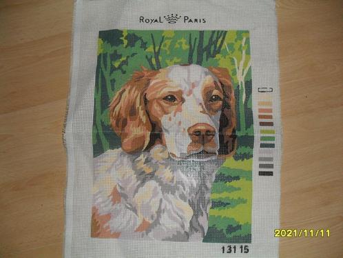 NIEUW Voorbedrukt stramien Hond Royal Paris 13115. Ook DMC, Hobby en Vrije tijd, Borduren en Borduurmachines, Nieuw, Onderdeel of Toebehoren