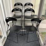 6 stoelen Caruti Baleri Italia – Juliette HW 601 -stapelbaar, Ophalen, Gebruikt, Zwart, Design
