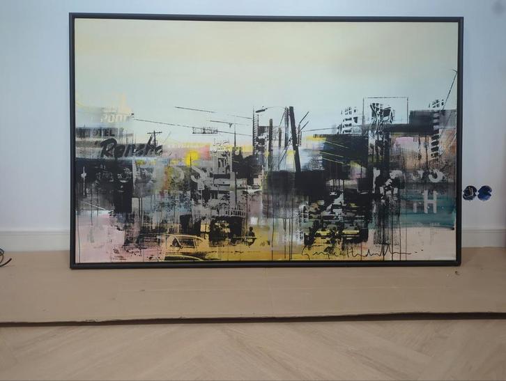 George Heidweiler - Origineel op Linnen, Antiek en Kunst, Kunst | Schilderijen | Abstract, Ophalen of Verzenden