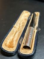 Antieke zilveren 835 sigarettenhouder in etui, Ophalen of Verzenden