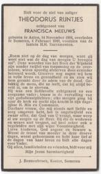 Theodorus Rijntjes 1904 Asten + 1949 Someren, 44 jaar, Verzenden