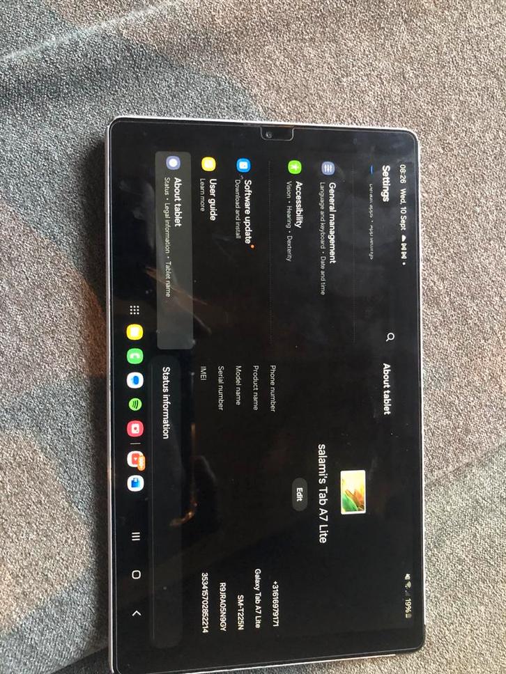 Samsung Galaxy Tab A7 Lite 32GB LTE, Computers en Software, Android Tablets, Gebruikt, Wi-Fi en Mobiel internet, 8 inch, 32 GB