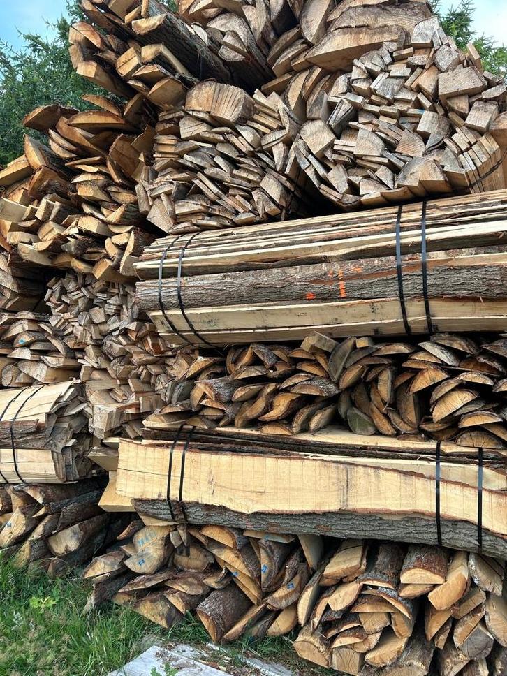 Eiken schaaldelen, Tuin en Terras, Haardhout, Blokken, Minder dan 3 m³, Ophalen of Verzenden