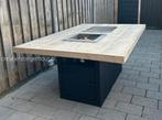 BBQ-tafel houtskoolbarbecue en wokbrander ingebouwd in tafel, Ophalen of Verzenden, Nieuw