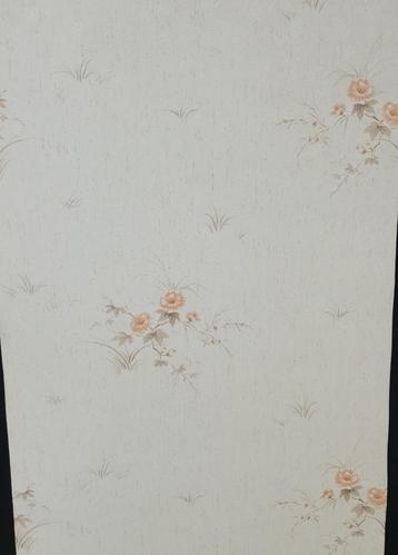 5728 Vintage bloemen behang crème zalmroze accenten Swiet beschikbaar voor biedingen