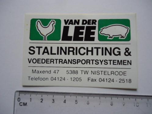 sticker oud Nistelrode VAN DER LEE stalinrichting boer retro, Verzamelen, Stickers, Zo goed als nieuw, Bedrijf of Vereniging, Verzenden