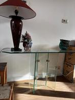 Glazen Bijzettafel - 133x40x66cm, Antiek en Kunst, Ophalen