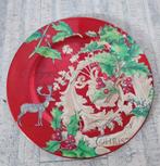 Groot rood melamine kerst dinnerbord serveerbord 33 cm, Ophalen of Verzenden