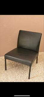 Zwarte lederen walter knoll fauteuil, Huis en Inrichting, Stoelen, Gebruikt, Zwart, Leer, Ophalen of Verzenden