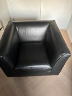 2 Gelderland 4800 fauteuils. Zwart leer. Nieuwstaat., Huis en Inrichting, Fauteuils, Ophalen, Zo goed als nieuw, 50 tot 75 cm