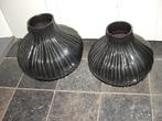 2x vase plissay - 2x plissé vaas ( groot en klein), Minder dan 50 cm, Ophalen of Verzenden, Zo goed als nieuw, Zwart