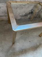 Pierre Vandel Paris goudkleurige bijzettafel , jaren 80, Ophalen of Verzenden, Huis en Inrichting