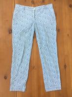 Hartford zgan wit blauwe floral chino capri broek,maat 2 = S, Kleding | Dames, Broeken en Pantalons, Wit, Ophalen of Verzenden
