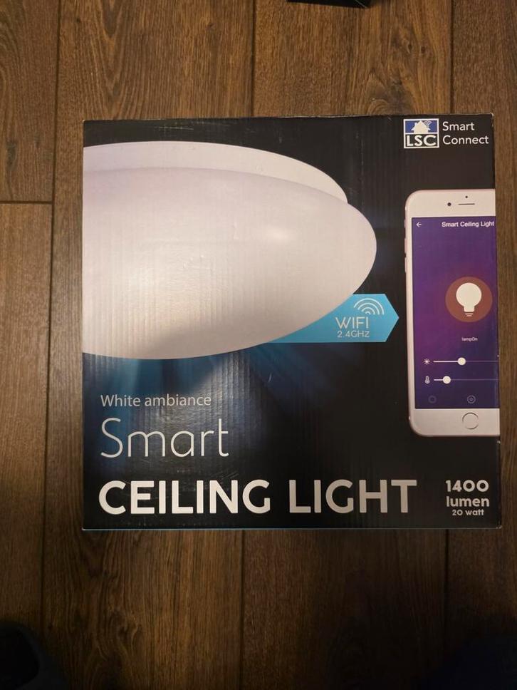 Slimme Plafondlamp met Wifi - Nieuw in doos!, Huis en Inrichting, Lampen | Plafondlampen, Nieuw, Kunststof, Metaal, Ophalen