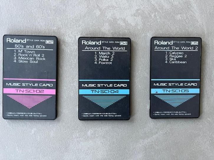 ROLAND style data rom nr. 02, 04 en 05, Muziek en Instrumenten, Synthesizers, Gebruikt, Overige aantallen, Roland, Ophalen of Verzenden